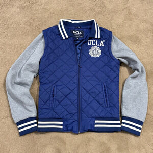 UCLA Bruins Varsity Jacket and Vest Full Zip Grey Blue Unisex Zip Off Sleeves M